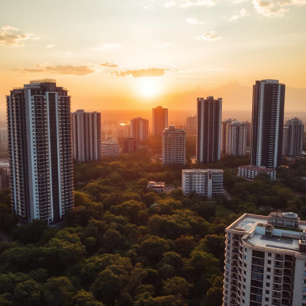 Modern Nairobi skyline with high-rise developments